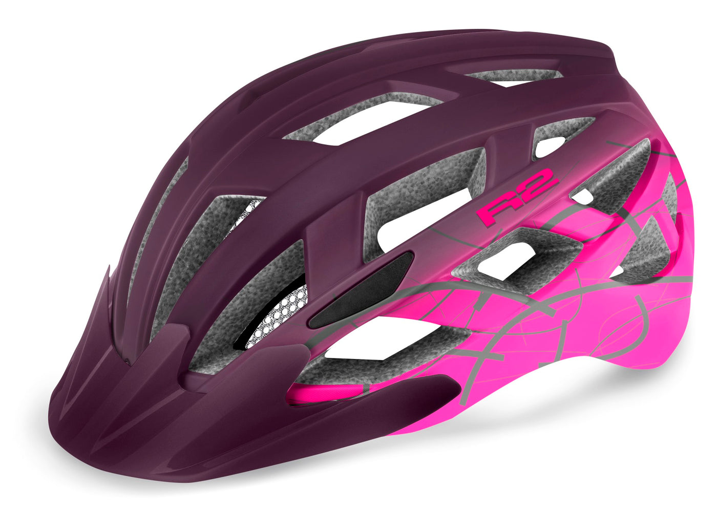 fahrradhelm schwarz lila Fahrradhelm R2 LUMEN lila ATH18N – svet-elektrokol